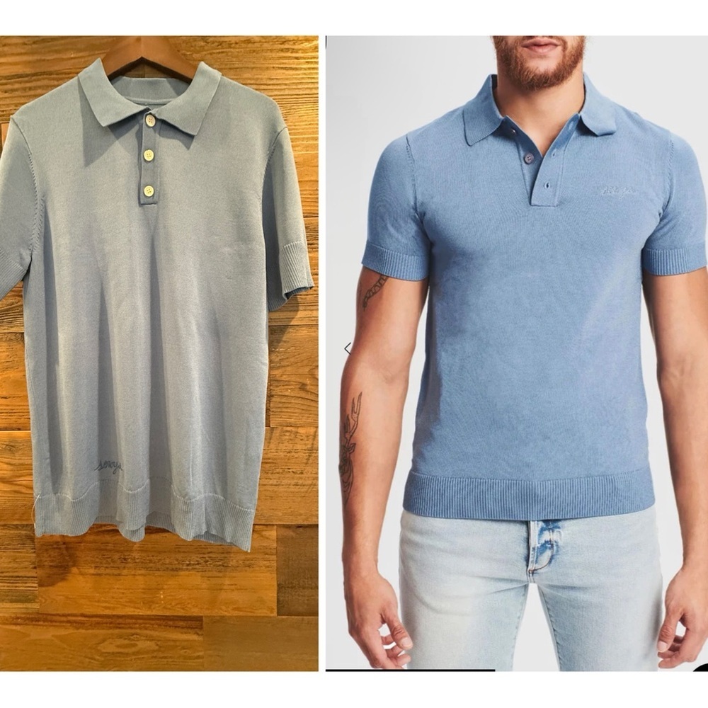 SER.O.YA Light Blue Short Sleeve Polo Shirt